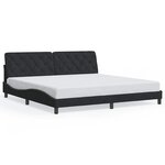 vidaXL Cadre de lit sans matelas noir 200x200 cm velours