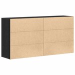 vidaXL Buffet 2 Pièces Chêne noir 79 x 38 x 80 cm Bois d'ingénierie