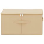 vidaXL Boîte de rangement 24 Pièces Crème 43 x 34 x 23 cm Tissu intissé