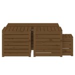 vidaXL Ensemble de boîtes de jardin 4 Pièces marron miel bois pin massif