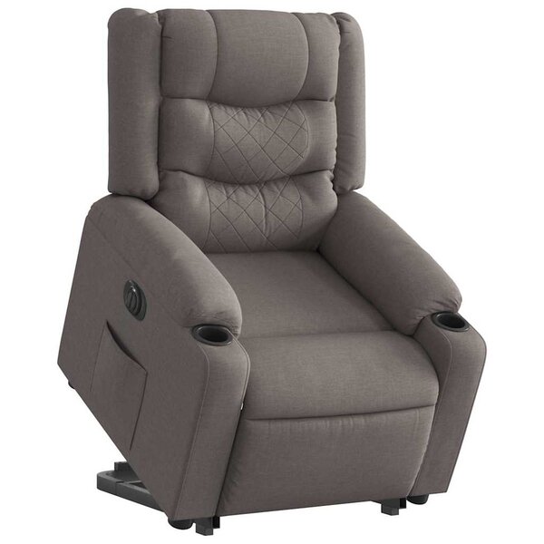vidaXL Fauteuil inclinable électrique taupe tissu