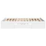 vidaXL Cadre de lit sans matelas blanc 140x190 cm bois d'ingénierie