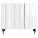 vidaXL Table basse Blanc brillant 49 x 50 x 42 cm Bois d'ingénierie