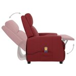 vidaXL Fauteuil de massage Rouge bordeaux Similicuir