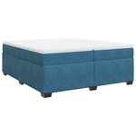vidaXL Sommier à lattes de lit et matelas Bleu foncé 200x200cm Velours