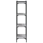 vidaXL Bibliothèque à 4 niveaux sonoma gris 60x30x120 cm