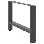 vidaXL Pieds de table basse Anthracite 2 pièces 70 x (42-43) cm Acier