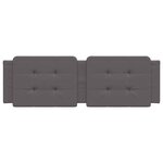 vidaXL Coussin de tête de lit Zadar gris 160 cm similicuir