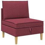 vidaXL Canapé modulaire avec rangement 4 Pièces Bordeaux Tissu