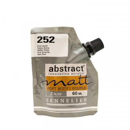 Peinture acrylique abstract matt - ocre jaune - sachet 60ml - sennelier