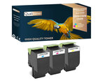 Qualitoner x3 toners cx 310 cx310 cx 410 cx410 cx 510 c (cyan + magenta + jaune) compatible pour lexmark