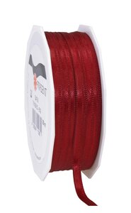 Satin double face 50-m-rouleau 6 mm bordeaux