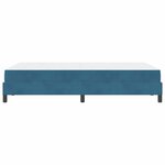 vidaXL Lit à ressorts avec matelas Bleu foncé 120 x 220 cm tissu