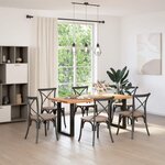 vidaXL Dessus de table marron clair bois chêne massif rectangulaire