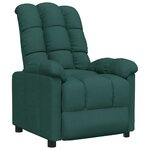 vidaXL Fauteuil inclinable Vert foncé Tissu