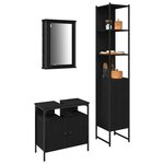vidaXL Ensemble de mobilier de salle de bain 3 Pièces Chêne noir
