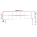 vidaXL Tête de lit à LED Bleu 180x5x78/88 cm Tissu