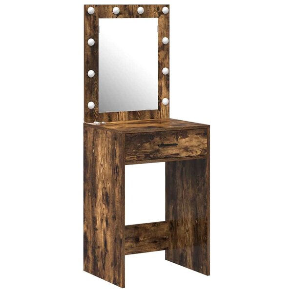 vidaXL Table de Toilette Chêne fumé 50 x 41 x 135 cm Bois d'ingénierie