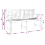 vidaXL Banc de jardin Marron 150 x 60 x 90 cm Bois de teck solide