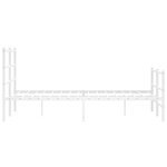 vidaXL Cadre de lit métal avec tête de lit/pied de lit blanc 120x190cm
