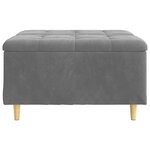 vidaXL Pouf de rangement Gris foncé 80 x 80 x 45 cm Velours