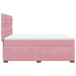 vidaXL Sommier à lattes de lit avec matelas Rose 160x200 cm Velours