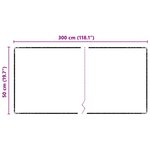 vidaXL Tapis Couloir Gris 50 x 300 cm