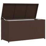 vidaXL Boîte de rangement de jardin marron 120x50x60 cm résine tressée