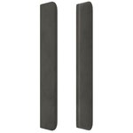 vidaXL Tête de lit avec oreilles Gris foncé 147x16x118/128 cm Velours