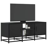 vidaXL Meuble TV noir 100x35x41 cm bois d'ingénierie et métal