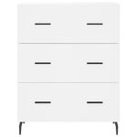 vidaXL Buffet haut Blanc 69 5x34x180 cm Bois d'ingénierie