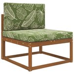 vidaXL Coussin de canapé d'extérieur 2 Pièces Modèle feuille Polyester