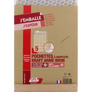 La Couronne - 250 Pochettes Enveloppes 260 x 330 mm - 90 gr - sans fenêtre  - blanc - bande auto-adhésive Pas Cher