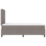 vidaXL Lit à ressorts avec tête de lit Taupe 120 x 190 cm tissu