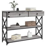 vidaXL Table console sonoma gris 100x28x75 cm bois d'ingénierie