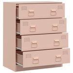vidaXL Buffet rose 67x39x83 cm acier