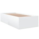 vidaXL Cadre de lit blanc 90x200 cm bois d'ingénierie