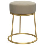 vidaXL Tabouret rond Gris foncé Velours