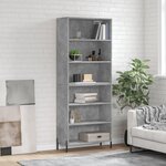 vidaXL Buffet gris béton 69 5x32 5x180 cm bois d'ingénierie