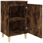 vidaXL Table de chevet chêne fumé 40x35x70 cm bois d'ingénierie