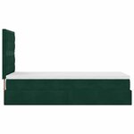 vidaXL Cadre de lit ottoman avec matelas vert foncé 90x190 cm velours