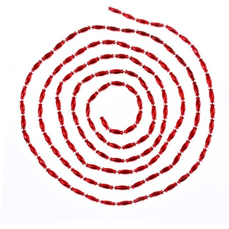 Atmosphera Guirlande de Noël - Perles Ovales - 270cm - Rouge