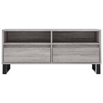 vidaXL Meuble TV sonoma gris 100x34 5x44 5 cm bois d'ingénierie