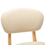 vidaXL Tabourets de bar lot de 2 crème tissu