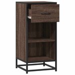 vidaXL Buffet chêne marron 35 5x35x76 cm bois d'ingénierie et métal