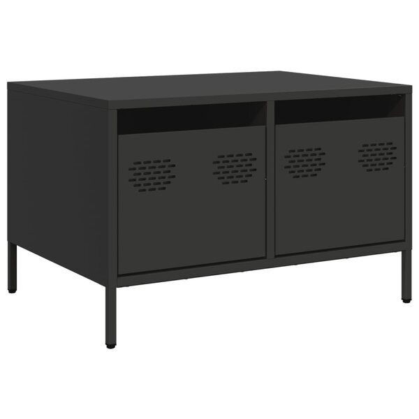vidaXL Meuble TV noir 68x50x43 5 cm acier laminé à froid
