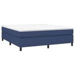 vidaXL Sommier à lattes de lit avec matelas Bleu 160x200 cm Tissu