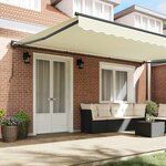 vidaXL Auvent Rétractable Crème 500 × 300 cm Polyester et métal