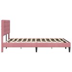 vidaXL Cadre de lit avec tête de lit Rose 140 x 190 cm Velours