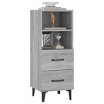 vidaXL Buffet Sonoma gris 34 5x34x90 cm Bois d'ingénierie